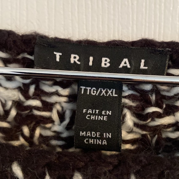 Tribal Fringed Sweater- size XXL - Picture 6 of 9